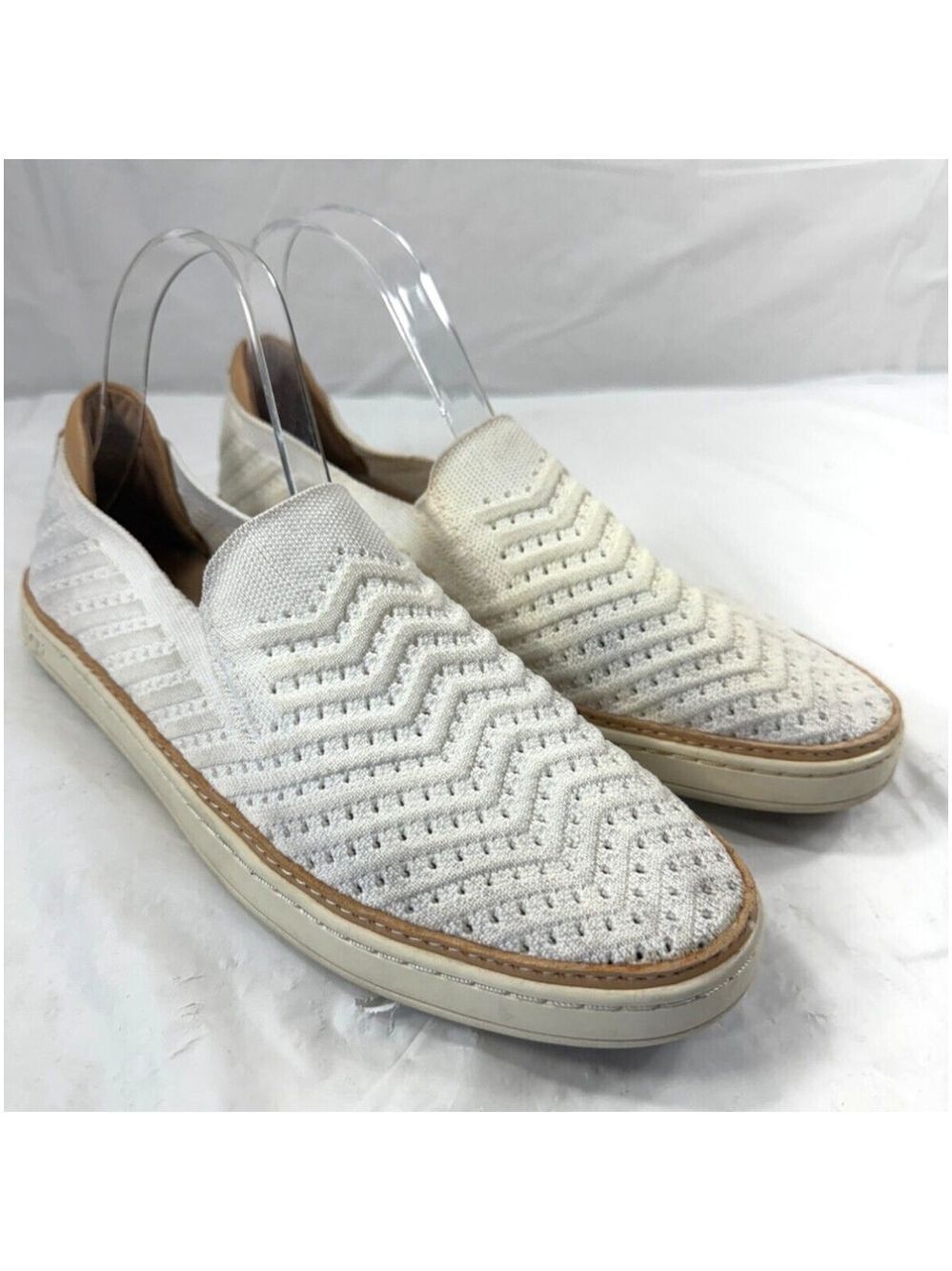 Ugg Sammy Breeze White Cotton Knit Slip on Sneaker Women's Size 9.5